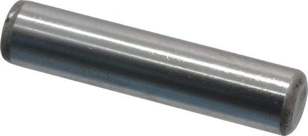 Unbrako - 7/16" Diam x 2" Pin Length Grade 8 Alloy Steel Oversized Dowel Pin - C 60 (Surface) & C 50-58 Hardness, 22,540 Lb Breaking Strength, 1 Beveled & 1 Rounded End - Benchmark Tooling