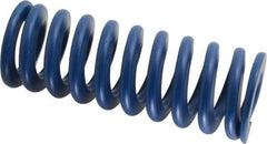 Associated Spring Raymond - 40mm Hole Diam, 20mm Rod Diam, 4" Free Length, Blue Die Spring - 3078 N Max Deflection, 38mm Max Deflection, Medium Duty, Chromium Alloy Steel - Benchmark Tooling