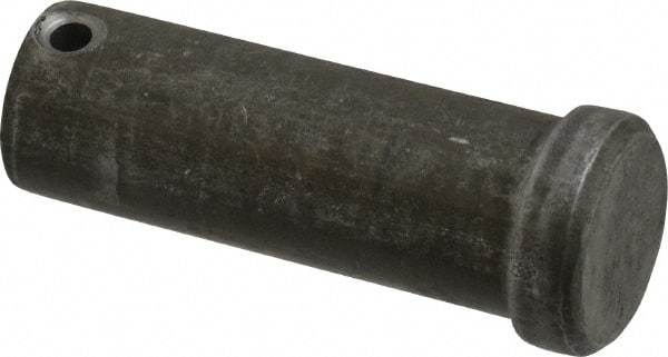 Made in USA - 1" Pin Diam, 2-3/4" OAL, Standard Clevis Pin - 13/64" Hole, 2-35/64" Usable Length, Uncoated Steel - Benchmark Tooling