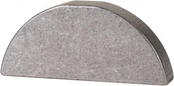 Made in USA - #710 Standard Woodruff Key - 1-1/4" Long x 7/32" Wide, Steel - Benchmark Tooling