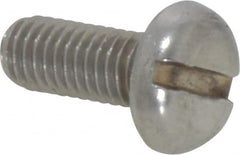 Value Collection - M5x0.80 Metric Coarse, 12mm Length Under Head Slotted Drive Machine Screw - Pan Head, Grade 18-8 Stainless Steel, Uncoated, Without Washer - Benchmark Tooling