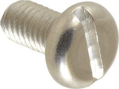Value Collection - M6x1.00 Metric Coarse, 12mm Length Under Head Slotted Drive Machine Screw - Pan Head, Grade 18-8 Stainless Steel, Uncoated, Without Washer - Benchmark Tooling