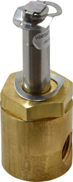 Parker - 1/4" Port, Two Way, Direct Acting, Brass Solenoid Valve - Normally Closed, 140 Max PSI, NBR Seal - Benchmark Tooling