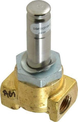 Parker - 1/4" Port, Two Way, Direct Acting, Brass Solenoid Valve - Normally Closed, 150 Max PSI, NBR Seal - Benchmark Tooling