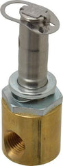 Parker - 1/4" Port, Two Way, Direct Acting, Brass Solenoid Valve - Normally Open, 300 Max PSI, NBR Seal - Benchmark Tooling