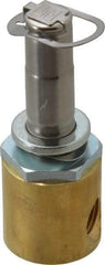 Parker - 1/4" Port, Two Way, Direct Acting, Brass Solenoid Valve - Normally Open, 130 Max PSI, NBR Seal - Benchmark Tooling