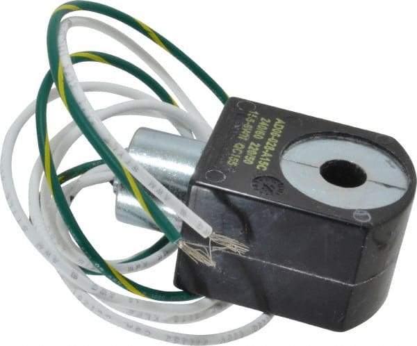 Parker - 240 Volt, 18 Coil Lead Length, Class F, Solenoid Coil - 6.0 Watt, NEMA 4X Enclosure, Use with Parker Skinner Gold Ring Series Valves - Benchmark Tooling
