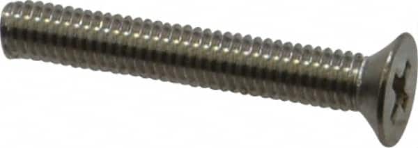 Value Collection - M3x0.50 Metric Coarse, 20mm OAL Phillips Drive Machine Screw - Flat Head, Grade 18-8 Stainless Steel, Uncoated, Without Washer - Benchmark Tooling
