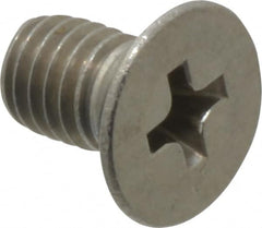 Value Collection - M5x0.80 Metric Coarse, 8mm OAL Phillips Drive Machine Screw - Flat Head, Grade 18-8 Stainless Steel, Uncoated, Without Washer - Benchmark Tooling