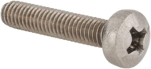 Value Collection - M4x0.70 Metric Coarse, 20mm Length Under Head Phillips Drive Machine Screw - Pan Head, Grade 18-8 Stainless Steel, Uncoated, Without Washer - Benchmark Tooling