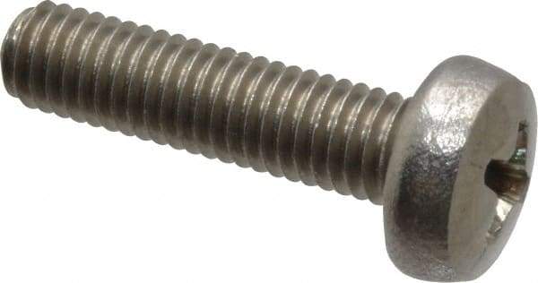 Value Collection - M5x0.80 Metric Coarse, 20mm Length Under Head Phillips Drive Machine Screw - Pan Head, Grade 18-8 Stainless Steel, Uncoated, Without Washer - Benchmark Tooling