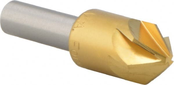 M.A. Ford - 5/8" Head Diam, 3/8" Shank Diam, 6 Flute 82° High Speed Steel Countersink - Benchmark Tooling