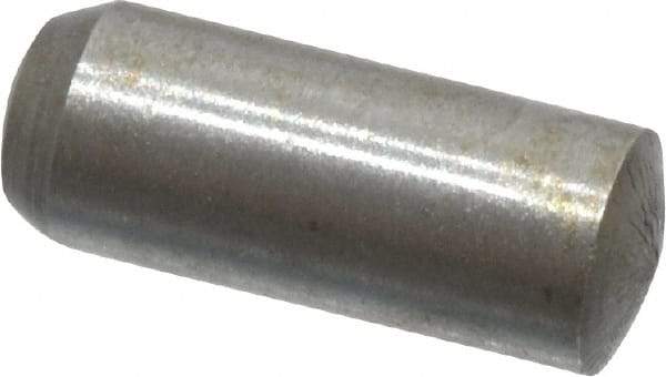 Value Collection - 3mm Diam x 8mm Pin Length Grade 8 Alloy Steel Precision Dowel Pin - Bright Finish, 1 Rounded End - Benchmark Tooling