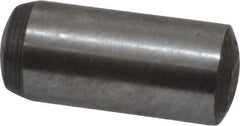 Value Collection - 6mm Diam x 14mm Pin Length Grade 8 Alloy Steel Precision Dowel Pin - Bright Finish, 1 Rounded End - Benchmark Tooling