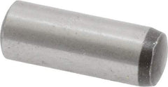 Value Collection - 8mm Diam x 22mm Pin Length Grade 8 Alloy Steel Precision Dowel Pin - Bright Finish, 1 Rounded End - Benchmark Tooling