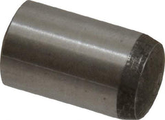 Value Collection - 10mm Diam x 18mm Pin Length Grade 8 Alloy Steel Precision Dowel Pin - Bright Finish, 1 Rounded End - Benchmark Tooling