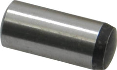 Value Collection - 10mm Diam x 24mm Pin Length Grade 8 Alloy Steel Precision Dowel Pin - Bright Finish, 1 Rounded End - Benchmark Tooling