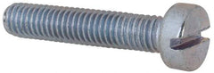 Value Collection - M5x0.80, 25mm Length Under Head Slotted Drive Machine Screw - Cheese Head, Grade 4.8 Steel, Zinc-Plated Finish, Without Washer - Benchmark Tooling