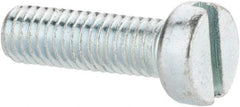 Value Collection - M6x1.00, 20mm Length Under Head Slotted Drive Machine Screw - Cheese Head, Grade 4.8 Steel, Zinc-Plated Finish, Without Washer - Benchmark Tooling