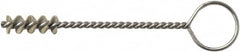 Weiler - 9.8mm Diam Helical Nylon Tube Brush - Single Spiral, 0.012" Filament Diam, 1" Brush Length, 5" OAL, 0.147" Diam Galvanized Steel Shank - Benchmark Tooling