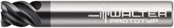 Walter-Prototyp - 8mm, 4 Flute, Single End, Solid Carbide, 0.006" Corner Radius End Mill - 2" OAL, 50° Helix, Right Hand Flute, 8mm LOC, Right Hand Cut, - Benchmark Tooling