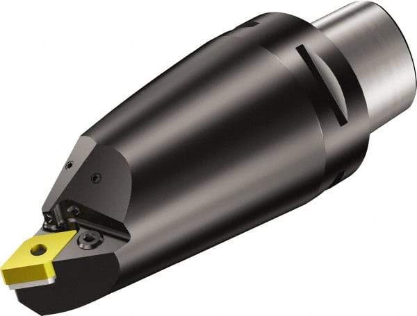 Sandvik Coromant - Right Hand Cut, Size C6, DNMG 150608 Insert Compatiblity, External Modular Turning & Profiling Cutting Unit Head - 0.56mm Ctr to Cutting Edge, 130mm Head Length, Through Coolant, Series T-Max P - Benchmark Tooling