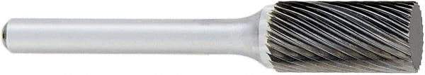 OSG - 9mm Cut Diam, 6mm Shank Diam, Cylinder with Radius Head Fluted Cut Burr - Carbide, Radius End, 19mm LOC, 152mm OAL - Benchmark Tooling