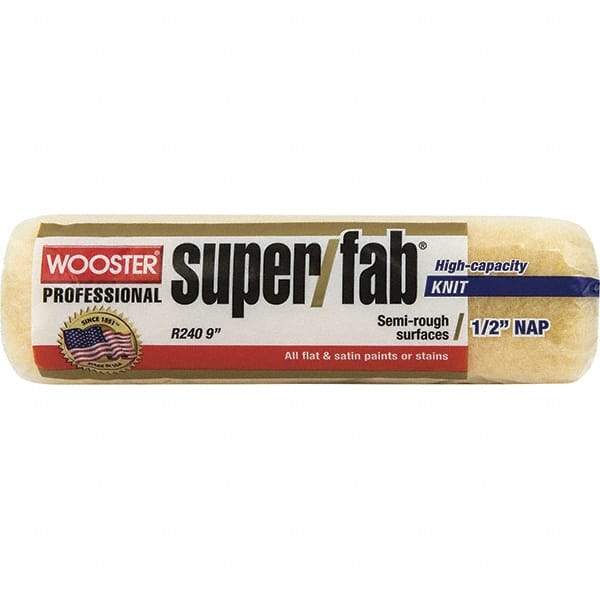 Wooster Brush - 1/2" Nap, 9" Wide Paint Roller - Semi-Rough Texture, Synthetic Knit - Benchmark Tooling