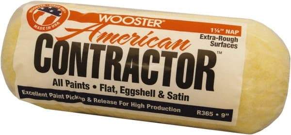 Wooster Brush - 1-1/4" Nap, 9" Wide Paint Roller - Extra-Rough Texture, Synthetic Knit - Benchmark Tooling