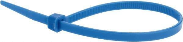 Value Collection - 8" Long Blue Nylon Standard Cable Tie - 50 Lb Tensile Strength, 54mm Max Bundle Diam - Benchmark Tooling