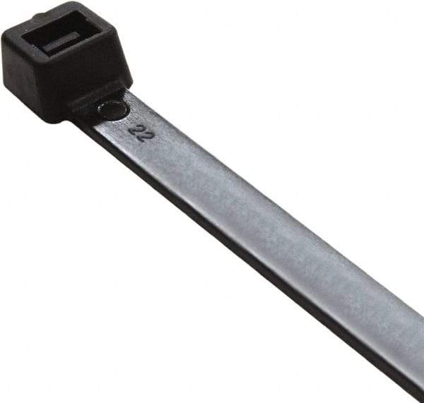 Value Collection - 8" Long Black Nylon Standard Cable Tie - 120 Lb Tensile Strength, 54mm Max Bundle Diam - Benchmark Tooling