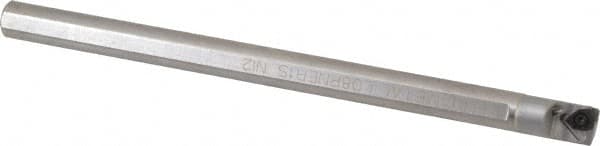 Kennametal - 0.6" Min Bore Diam, 8" OAL, 1/2" Shank Diam, L-RNE Indexable Boring Bar - N.1L Insert, Clamp Holding Method - Benchmark Tooling