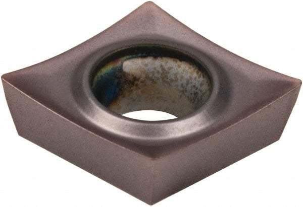 Kennametal - CPGT21.51 HP Grade KCU25 Carbide Turning Insert - AlTiN Finish, 80° Diamond, 1/4" Inscr Circle, 3/32" Thick, 1/64" Corner Radius - Benchmark Tooling