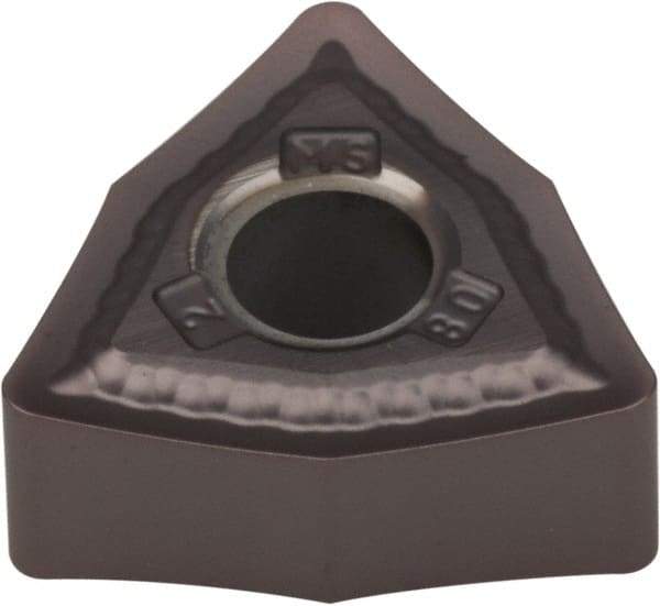 Kennametal - WNMG431 MS Grade KCU25 Carbide Turning Insert - AlTiN Finish, 80° Trigon, 1/2" Inscr Circle, 3/16" Thick, 1/64" Corner Radius - Benchmark Tooling