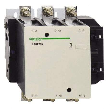 Schneider Electric - 3 Pole, 265 Amp at 440 VAC and 350 Amp at 440 VAC, Nonreversible IEC Contactor - Bureau Veritas, CCC, CSA, DNV, EN/IEC 60947-1, EN/IEC 60947-4-1, GL, JEM 1038, LROS, RINA, RMRoS, RoHS Compliant, UL Listed - Benchmark Tooling