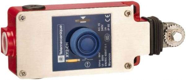 Telemecanique Sensors - 10 Amp, NO/NC Configuration, Dual Operation, Rope Operated Limit Switch - Pushbutton Reset, Rope Pull, No Pilot Light, 240 VAC - Benchmark Tooling