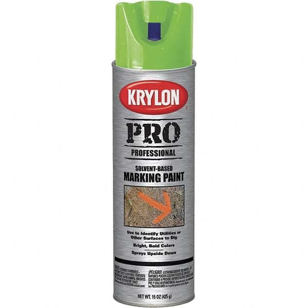 Krylon - 15 fl oz Green Marking Paint - Solvent Base Formula - Benchmark Tooling