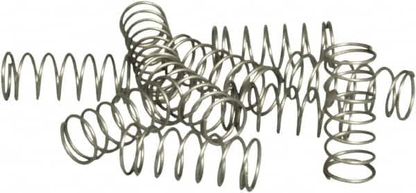 Acorn Engineering - 1/4" OD, 0.02" Wire, 0.65" Free Length, Compression Spring - 2.6 Lb Spring Rating, Stainless Steel - Benchmark Tooling
