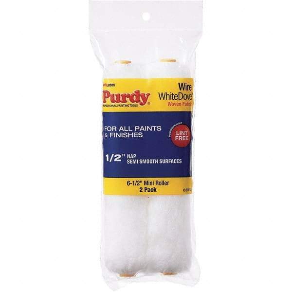 Purdy - 1/2" Nap, 6-1/2" Wide Paint Roller Cover - Smooth to Semi-Smooth Texture, Dralon - Benchmark Tooling