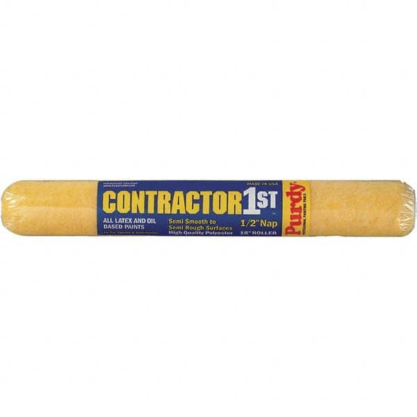 Purdy - 1/2" Nap, 18" Wide Paint Roller Cover - Smooth to Semi-Smooth Texture, Polyester - Benchmark Tooling