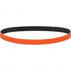 Dynabrade - 1/2" Wide x 30" OAL, 80 Grit, Ceramic Abrasive Belt - Ceramic, Coated, Y Weighted Cloth Backing, Wet/Dry - Benchmark Tooling