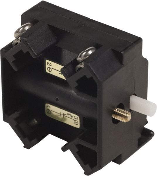 Schneider Electric - 2NC, 3 Amp, Electrical Switch Contact Block - 115 VDC and 240 VAC, Screw Terminal, 1.18 Inch Hole, 30mm Hole - Benchmark Tooling