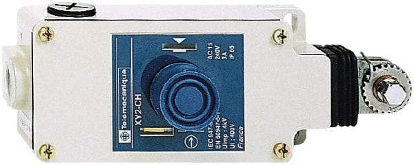 Telemecanique Sensors - 10 Amp, NO/NC Configuration, Dual Operation, Rope Operated Limit Switch - Pushbutton Reset, Rope Pull, No Pilot Light, 240 VAC - Benchmark Tooling