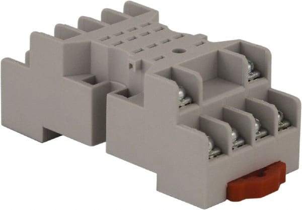 Square D - 14 Pins, 300 VAC, 10 Amp (UL and CSA), Square Relay Socket - DIN Rail Mount, Panel Mount, 2 Tiers, Screw Terminal - Benchmark Tooling