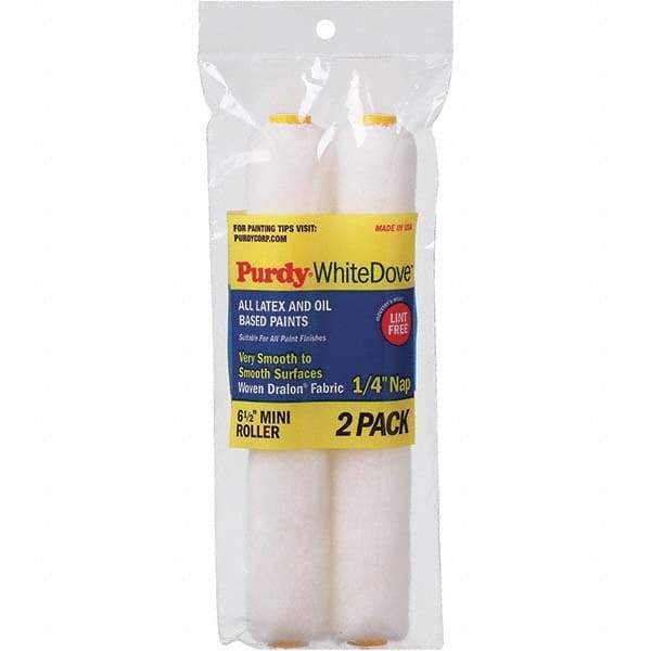 Purdy - 1/4" Nap, 6-1/2" Wide Paint Roller Cover - Smooth to Semi-Smooth Texture, Dralon - Benchmark Tooling