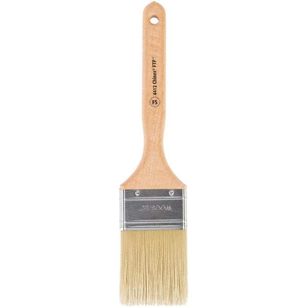 Wooster Brush - 2-1/2" Flat Synthetic Sash Brush - 2-15/16" Bristle Length, 7-7/8" Maple Fluted Handle - Benchmark Tooling