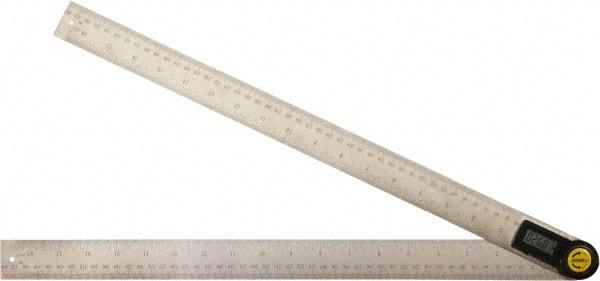 Johnson Level & Tool - 360° Measuring Range, Digital Protractor - 0.10° Resolution, 19 Inch Long Blade, Accuracy Up to 0.30°, CR2032 Lithium Battery Not Included - Benchmark Tooling
