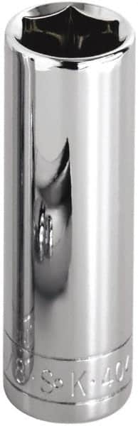 SK - 1/4", 1/4" Drive, Deep Hand Socket - 6 Points, Steel, Chrome Finish - Benchmark Tooling