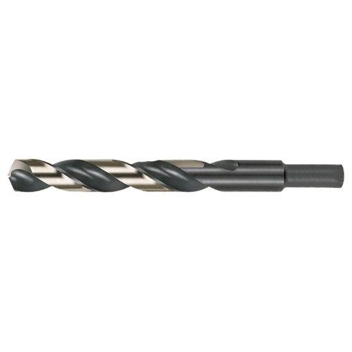 1/2 RHS / RHC HSS 135 Degree Split Point Heavy Duty Jobber Length Drill - Black & Gold - Exact Industrial Supply