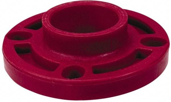 NIBCO - 6" Pipe, 11" OD, PVDF Socket Pipe Flange - Schedule 80, Red - Benchmark Tooling